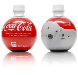 Beverage bottle packaging shrink labels 