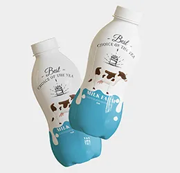 Milky prodcust packaging shrink labels
