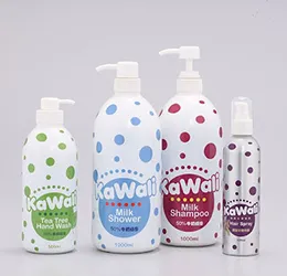 Shampoos packaging shrink labels